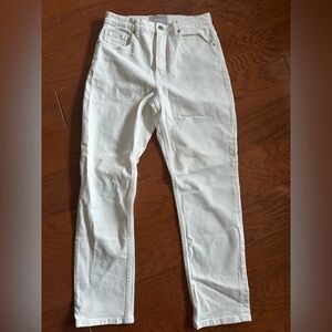 Everlane High Waisted Cream Cheeky Jeans